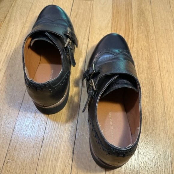 Tommy Hilfiger Women’s Black Leather Dilanee Buckled Oxford Size 9 - Picture 4 of 10